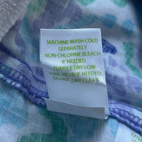 NEW Lilly Pulitzer Linen Beach Pant Lilly's Lilac Nice Ink Pull On Women's Large - Picture 7 of 9